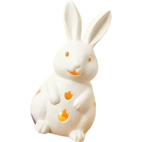 Statue de lapins de pâques, bougeoir creux, photophore,-S2
