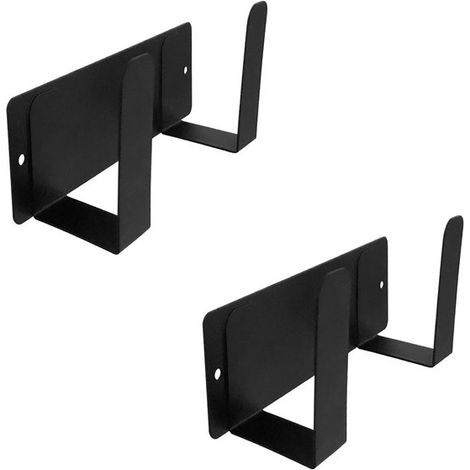 Ensemble de 2 pièces - Porte-couvercles - Réglable - Étagère de rangement pour placard de cuisine - Acier inoxydable - Noir - 18 x 8 cm - Support pour casseroles - Étagère de rangement pour couvercles (1/5)