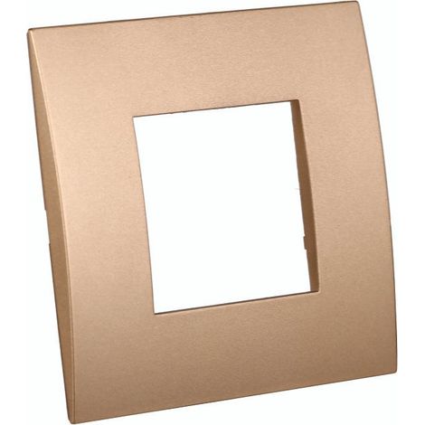 Placca Plastica Serie Venus 2P Colore Oro Compatibile Con Vimar Arke (1/3)
