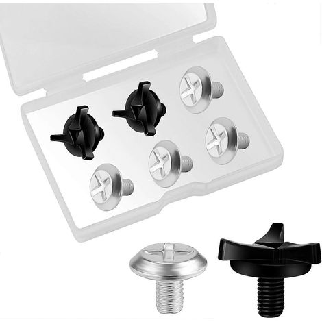 Ensemble de 8 vis pour casque de moto, vis de visière, accessoires pour casque de moto (noir, argent) (1/4)