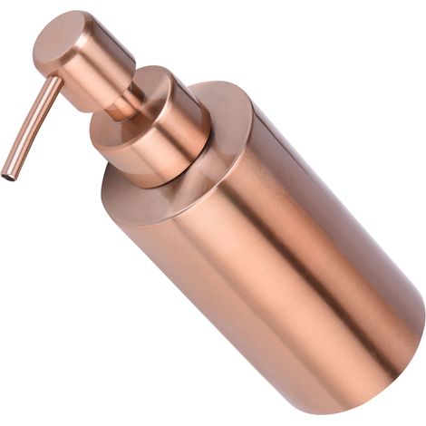 Distributeur de savon liquide manuel en acier inoxydable de 250 ml pour plans de travail de cuisine et de salle de bain. Flacon de lotion. (1/5)