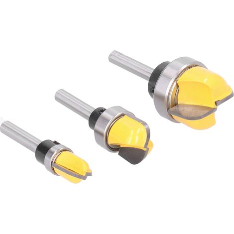 Fraises de défonceuse 6mm 3 pièces pour usinage du bois et matériaux durs (1/5)