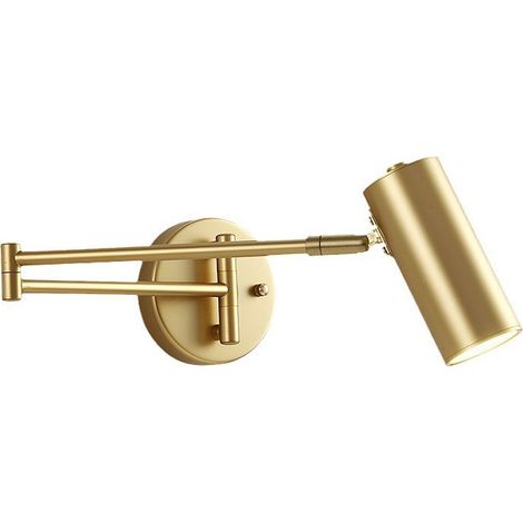 Applique murale LED avec bras articulé réglable, lampe de chevet, couleur or, ampoule non incluse. (1/5)