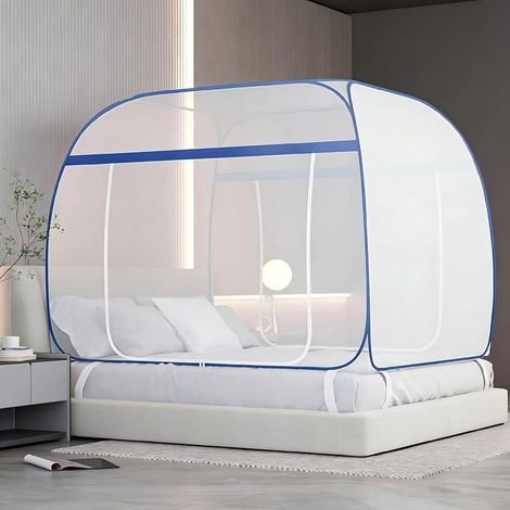 Moustiquaire pour lit déployable, 180 cm x 200 cm, moustiquaire pour lit, moustiquaire portable, pour voyages, pliable, pour chambre, extérieur (1/5)