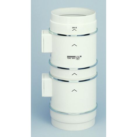 Extracteur in line, 2 moteurs, série 2, 2 vitesses 1020/900 m3/h, D250 mm br S&P (UNELVENT) 250670