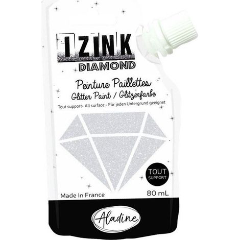Peinture - IZINK - Diamond - Nacré - 80ml - Résistante à l'eau