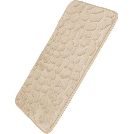 Tapis de bain antidérapant en mousse à mémoire de forme 40 x 60 cm, ultra-absorbant, couleur kaki, idéal pour la salle de bain. (1/5)