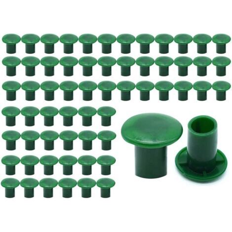 60 Pièces Capuchons De Sécurité De Canne, 3cm Caoutchouc Toppers De Sécurité De Canne Capuchons De Protection pour Canne à Haricots pour Jardin Extérieur (Vert) (1/5)