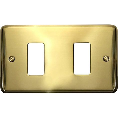 Cal magic placca 2 posti colore ottone 5002