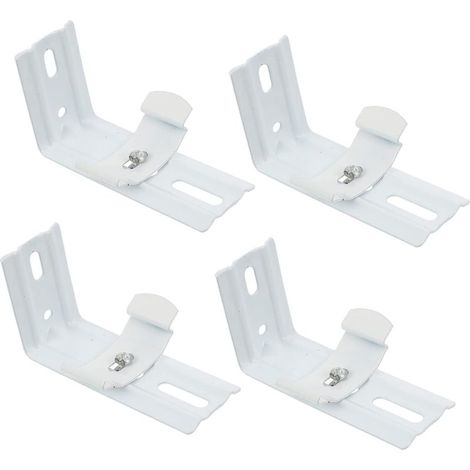 Crochets pour rideaux (lot de 4) Supports muraux en L pour la fixation de stores et la décoration intérieure (1/5)