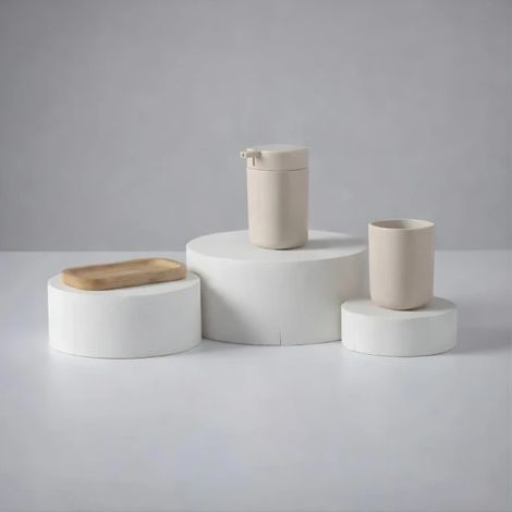 Set 3 pezzi accessori bagno Taki Feridras crema
