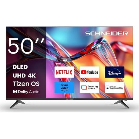 TV LED QLED Schneider 50A2T 50" 4K UHD Smart TV Tizen HDR Wi-Fi bi-bande Bluetooth
