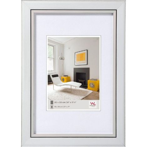 Cadre Photo Argent 10 x 15 cm avec Bord intérieur argenté Cadre Metro LO015S (1/5)