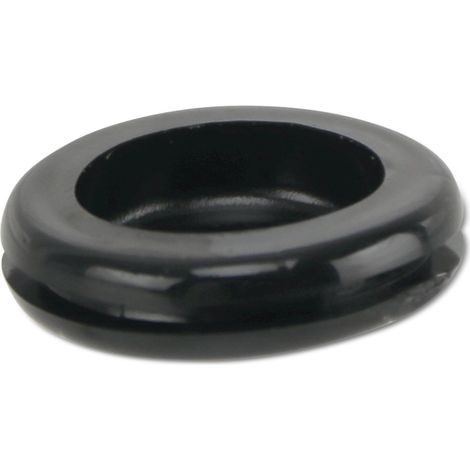 Passe-câble KSS PVC souple, noir, Épaisseur de la plaque 1,7, Diamètre du trou 15,5, fermé, 1 pièce