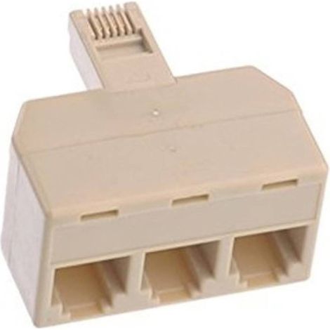 Splitter Sdoppiatore Telefonico Adattatore 3 Uscite Femmina Plug Rj-11 (1/2)
