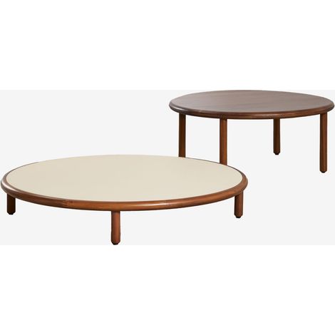 Set de 2 mesas de centro redondas en madera de acacia Olivia SKLUM              (1/5)