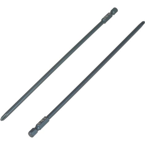 10-teiliges Kreuzschlitzschraubendreher-Bit-Set aus S2-Stahl, PH2-Schaft, 1/4-Zoll-Sechskantschaft, 200 mm (1/5)