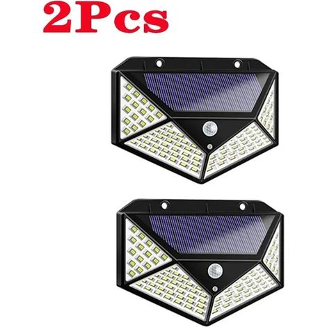 (3W-2PCS) Appliques murales solaires LED pour décoration extérieure, jardin, camping, balcon, panneau étanche (1/5)