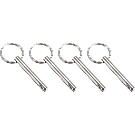 Rapide Libération Broche 6mmx45mm 4pcs Carbone Acier (1/5)
