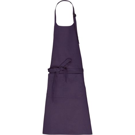 Tablier avec poche en coton bio KARIBAN Violet Unique