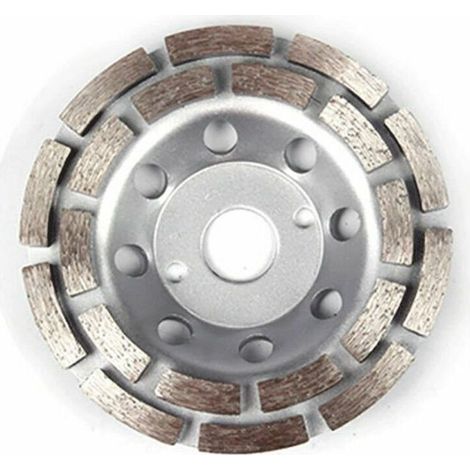 Disque diamant 125mm pour meuleuse – Double rangée – Pour béton. chape et pierre naturelle – Alésage 22.23mm – Enlèvement rapide des matériaux - PDX829 (1/4)