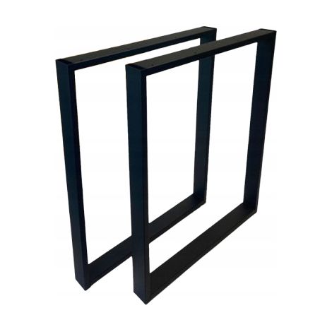 2 pieds de meuble noirs de type loft pour table, banc, armoire, hauteur 60 cm