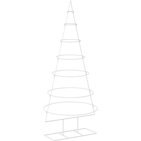 Metall-Weihnachtsbaum mit Ständer KUOPIO 180 cm Stahl Weiß vidaXL