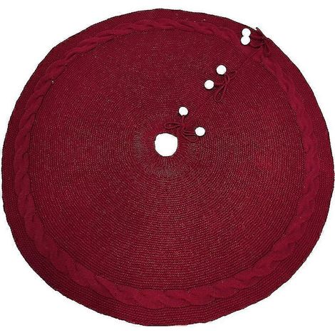 Falda para árbol de Navidad, tapete de punto para árbol de Navidad de 48 pulgadas para decoración navideña. (1/5)