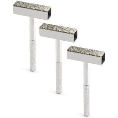 ALLIANDIS3 Pcs Dresseur de Meule Diamant avec Manche Antidérapant pour Meuler les Meules d'Ébavurage (1/5)