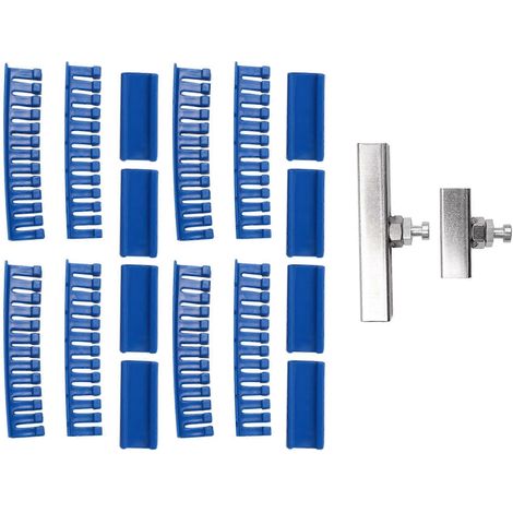 Kit de 18 outils de débosselage sans peinture avec bâtonnets de colle pour la réparation des gros impacts de grêle sur la carrosserie (bleu). (1/4)