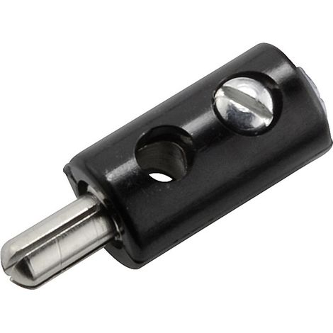 Kahlert Licht  Miniatur-Bananenstecker Stecker, gerade Stift-Ø: 2.6 mm Grau 1 St.