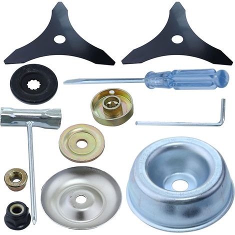 Lame de débroussailleuse, lame de remplacement Weed Wacker, en acier carbure avec attachement adaptateur, pour arbre de 1" (25,4 mm ou 20 mm), Compatible avec Husqvarna, Stihl, Oregon et Hitachi (1/5)