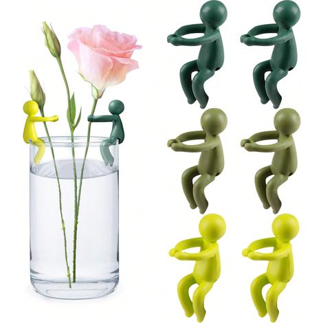 6 pièces de pinces de soutien pour tiges de plantes - mini supports mignons pour hydroponie, enracinement en intérieur, propagation florale, outils de jardinage (1/5)