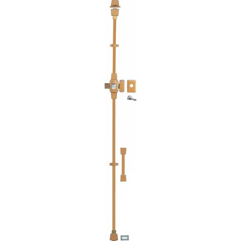 Thirard – Verrou à bouton Mirage 6 pour porte d'entrée – Cylindre 45mm – Tringle 3 points en acier – 3 clés – Epoxy bronze (1/5)