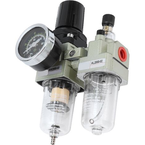 Kit régulateur de pression et filtre à air en alliage d'aluminium avec manomètre pour équipements d'automatisation chimique (1/5)