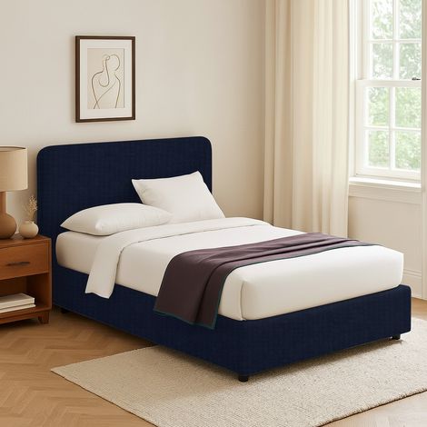 Letto Singolo Reading, Sfoderabile, Contenitore Made in Italy, Viola Scuro (1/5)