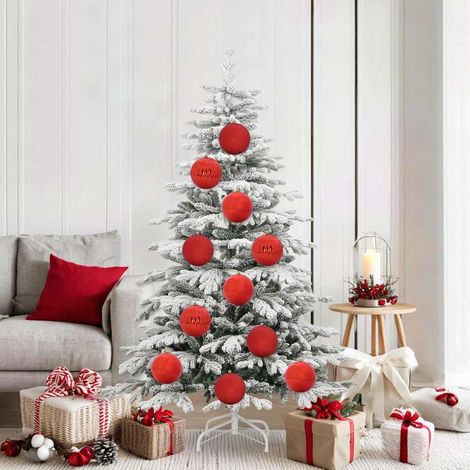 Weihnachtsbaumkugel Set XL 9 pcs Rot Kunststoff