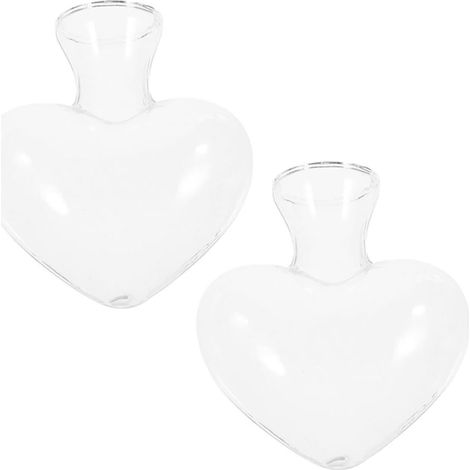 Stück Herzförmige Glasvasen für Pflanzen und Blumen mit