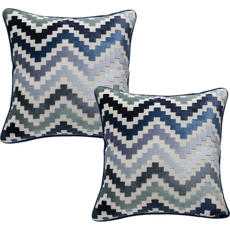 Housse de coussin pour canapé nordique, en velours simple et moderne, disponible en 2 pièces. (1/4)