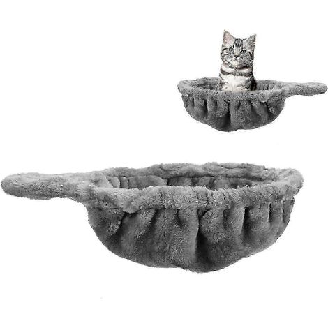 Arbre à chat extra large avec hamac pour chats d'intérieur, 31,5 cm (12,4 pouces) - Jaune (1/5)