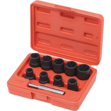 Coffret de douilles twist 1/2" de 10 à 19 mm, pour écrous rouillés (1/3)