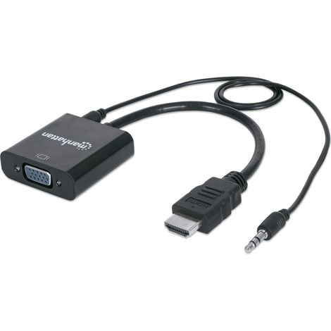 Manhattan Cavo Convertitore da HDMI a VGA con Audio 30cm Nero (1/5)