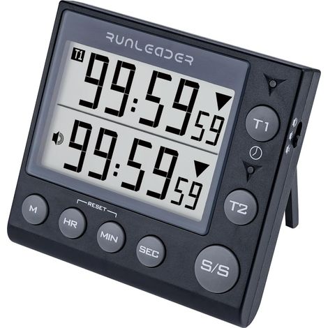 Minuterie avec Horloge Minuterie de Cuisine Minuterie Magnétique Compte à Rebours Réveil Numérique Horloge de Bureau Horloge électrique Chronomètre Minuterie pour la Cuisson (1/5)