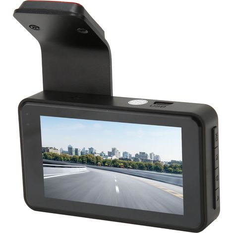 Caméra embarquée avant et arrière, écran 3 pouces, résolution 1296p HD, Wi-Fi, télécommande, grand angle 170°, enregistreur de conduite en cas d'accident (1/5)