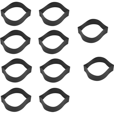 Lot de 10 bandes de protection pour pieds de chaise d'enfant, en TPE extensible et flexible, pour chaises de classe, noires (épaisseur 1,2 mm). (1/5)