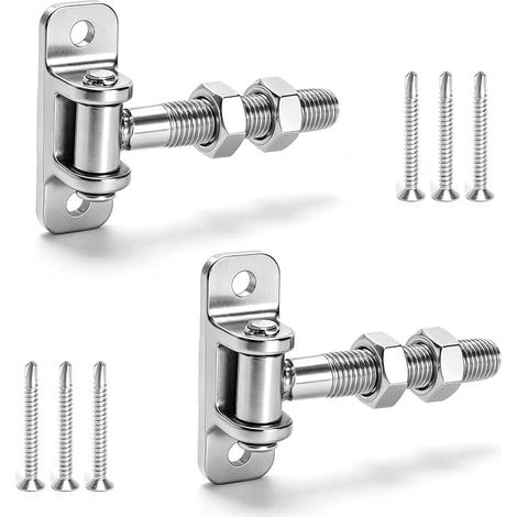 Charnière Porte M16 Inox 2 Pièces Charniere Inox Charnière Portail Volant Gond Portail Lourd Fixation Portail 8 Vis Portail de Jardin Porte Lourde (1/4)