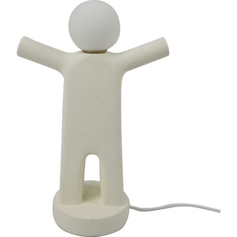 Lampada da tavolo bohémien con figura umana, decorazione artistica in porcellana vintage (1/5)