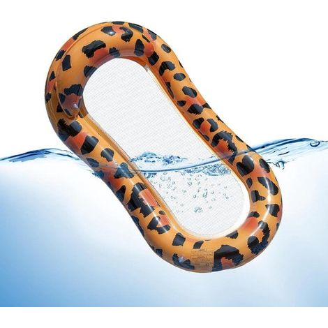 Aufblasbares Lounge-Bett – Schwimmendes Sommerbett – Entspannen im Wasser – Atmungsaktiver Netzkomfort – 141 x 72 cm – Ausführung A (1/5)
