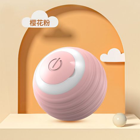 Katzenspielzeugball, bissfester, selbststimulierender Schwerkraft-Rollball (Rosa)