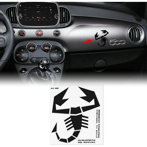 Adesivo Scorpione Abarth Prefustellato, h 10.5 cm - Colore: NERO